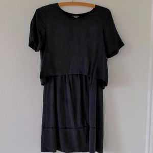 Silk dress with open back detail